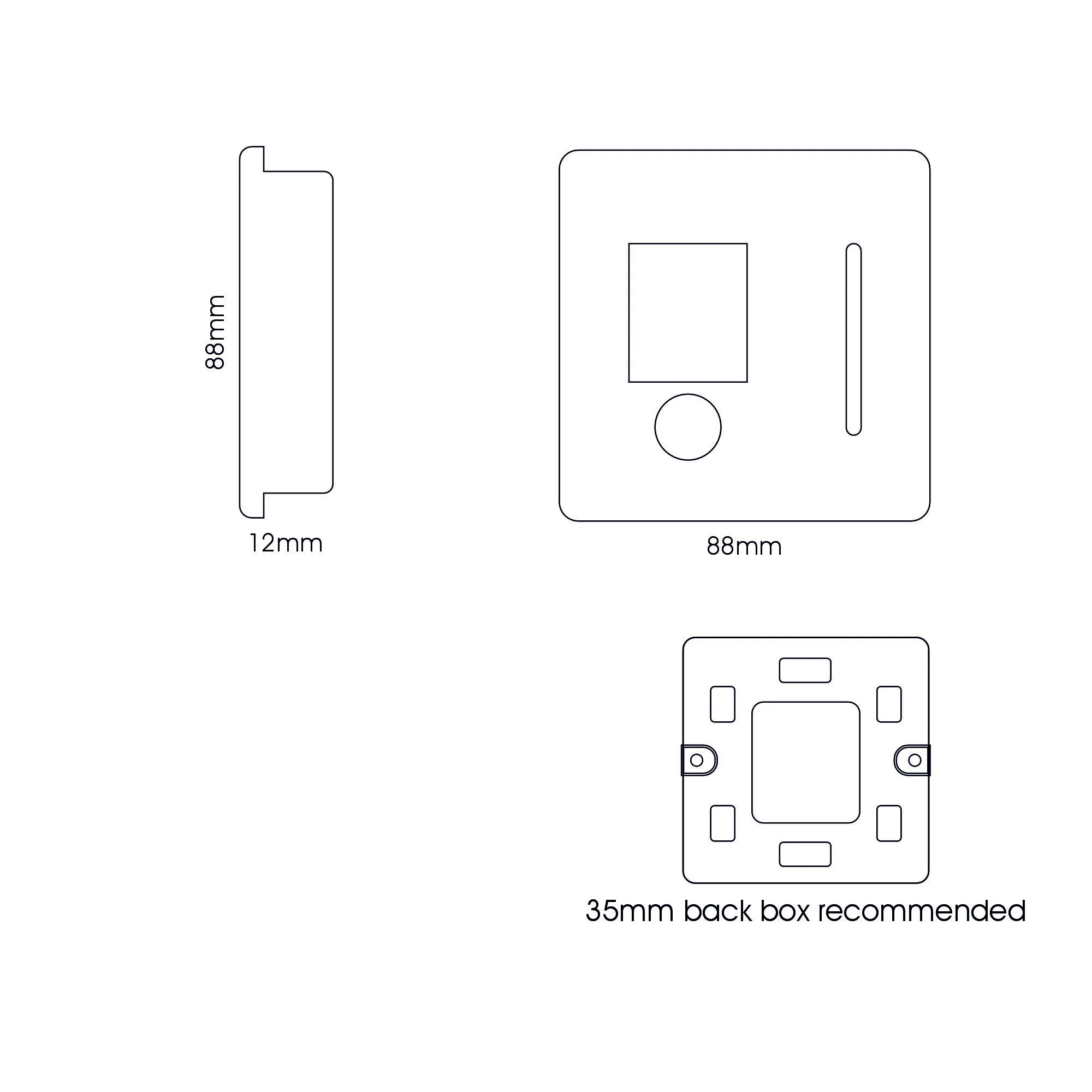 DP and TP Switches Wiring Accessories Trendi Decorative Screwless